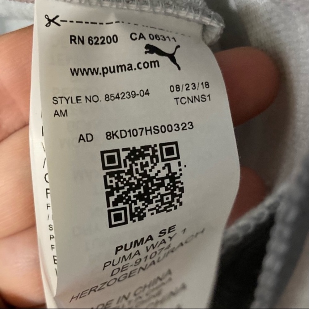 Women’s Puma Zip Up Hoodie Athletic Wear Grey Sweatshirt Medium NWT - Picture 11 of 14